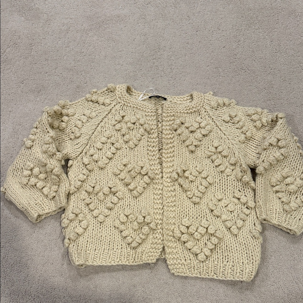Lulus Chunky Knit Cream Cardigan